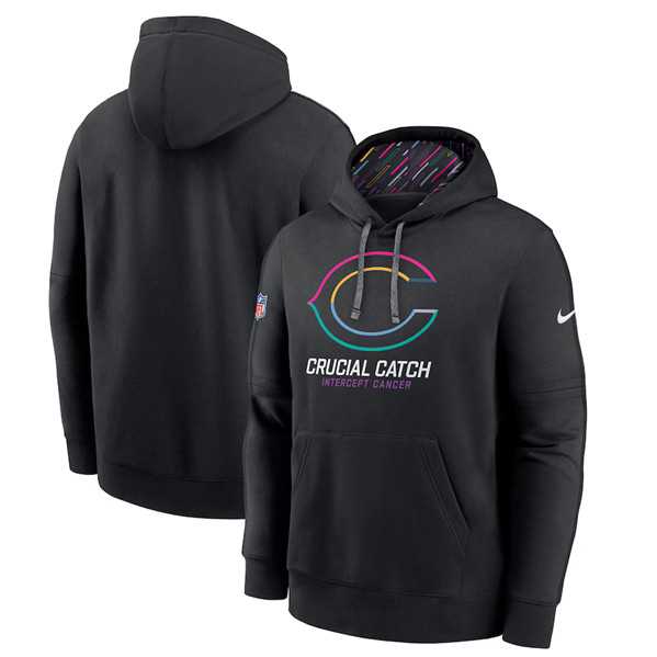 Men's Chicago Bears Black 2024 Crucial Catch Club Pullover Hoodie,We sell and wholesale Men's Chicago Bears Black 2024 Crucial Catch Club Pullover Hoodie on line form chian!